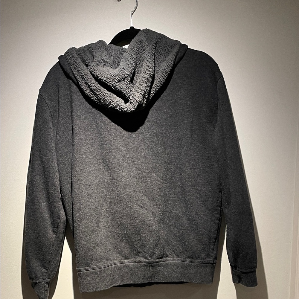 BC Clothing Co. Sherpa Lined Zip Hoodie | Men’s Small | Charcoal Gray - Picture 8 of 10